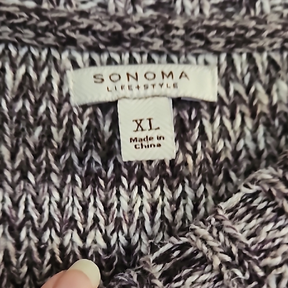 Sonoma Purple Knit Sweater - Picture 2 of 4